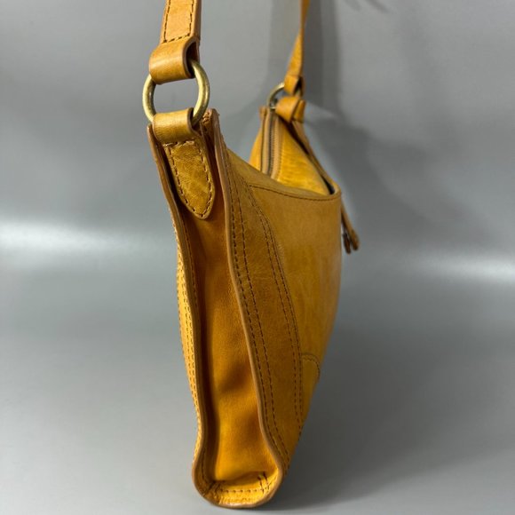 FRYE Women's Melissa Zip Crossbody Bag, Mustard - Picture 8 of 16